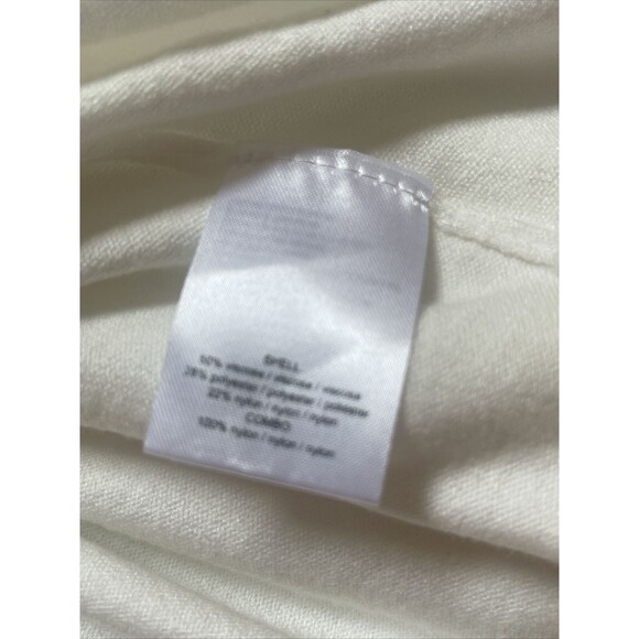 H Halston Lace Inlay Open Cardigan Sweater In White As M New - Picture 7 of 11